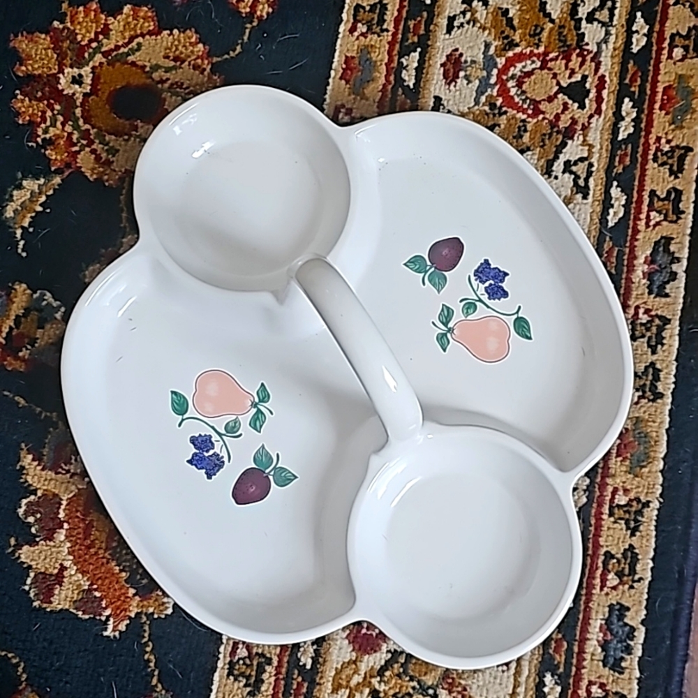 PRINCESS HOUSE ORCHARD MEDLEY SERVING DISH WITH HANDLE